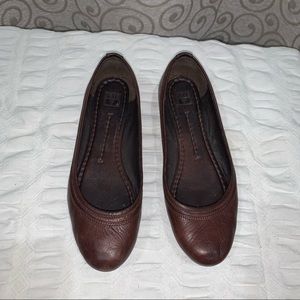 Frye leather brown ballet flats 7.5